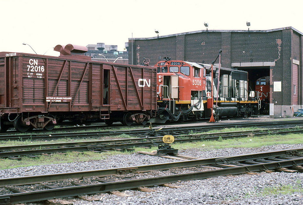 5306 hooked on the test car after a repair.
