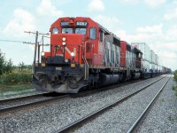 CN 207 coasting downgrade just before the curve and then the horn for the crossing.