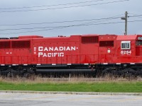 On it's maiden voyage from Montreal, freshly rebuilt and repainted CP 6254 (ex SOO 6054) trails on CP 235 as it heads for the Windsor-Detroit rail tunnel