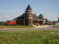 GEXR 581 passes the old CN station at Goderich