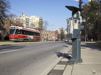 TTC 512 service streetcar westbound on St. Clair ave