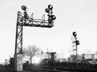 Signals at night, left the shutter wide open for this, post processed as well to add effect..