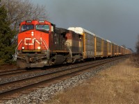 CN 399 with BCOL 4617 trailing passes through the town Lynden. 