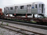 CN 345 with 4298 as 4th loco has 2 NYC subway cars from Bombardier La Pocatière plant to deliver.