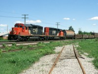 CN 133 comes out the curve with horns blaring.