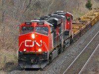 A detoured 103 passes through Copetown, Ont.