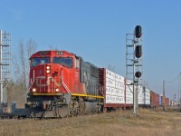 Westbound splits the home signals at Komoka enroute to Sarnia.