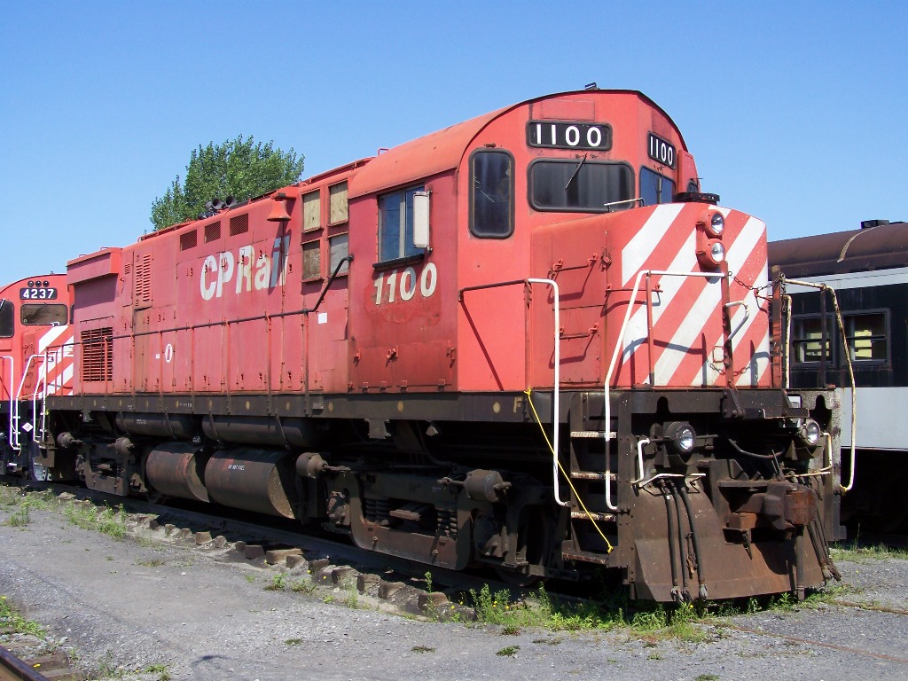 CP 1100 sits outside at The Canadian Railway Museum in Delson Quebec