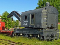 Former CP steam crane on display at the New Brunswick Railway Museum in Hillsborough, N.B.