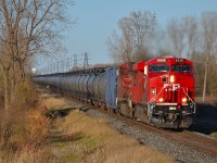 CP 609 chugs hard westbound out of Ringold as it heads towards Windsor.