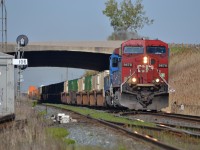 CP 244 proceeds east out of Walkerville Yard and proceeds towards the siding at Jefferson to do some work.