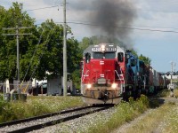 GEXR 432 climbs out of the Grand River valley in Breslau, Ont.