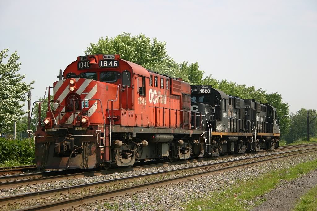 Ottawa Central 1846 runs down the Kingston Sub to the CN Yard