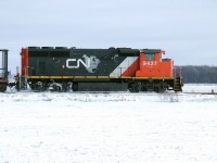 CN 514 on its daily chore with a super GP-40.