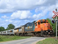 Today's southbound Northlander south from Cochrane and other stops along the line to a rally at North Bay Staion. The rally was held to raise awareness and make heard the north's opposition to the Ontario government's decision to sell off Ontario Northland and put an end to the Northlander train service - a dumb-ass plan if there ever was one! Your tax dollars at work... NOT! 