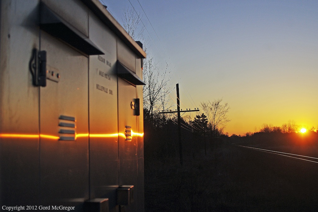 Waiting for the morning train in Scarborough.