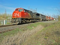 CN 8805 and IC 6058 lead manifest Westbound at Reesor Road in Scarborough Ontario.