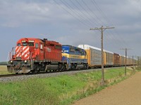 CP 5926 with train 147-05 approaches the Gracey Side Road in Lakeshore at mile 83.64 on the CP's Windsor Sub.