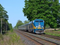 VIA 70 led by 900, heads eastbound after just departing Woodstock.