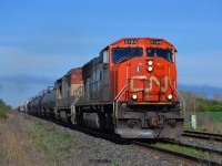CN 509 departs Sarnia and heads for London led by CN 5784 and BCOL 4619