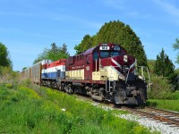  OSRX 182 & 644 haul a cut of autoracks into Ingersoll.