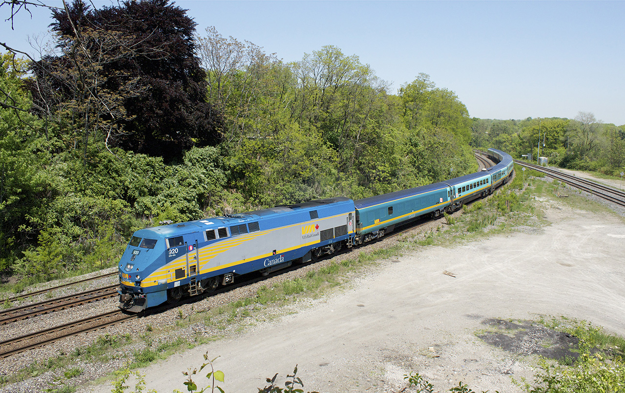 After completing its journey from Montreal to Toronto, VIA 53 travels to Bayview to wye its train and head back east.