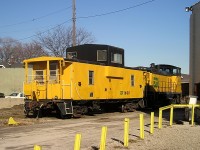 ETR Caboose #1600 & ETR 107 sit just outside the Essex Terminal Shops off of Lincoln Rd in Windsor.