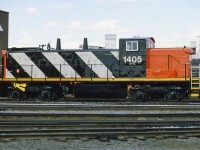 CN 1405 just rebuilt from 1062 behind the old paint shop.