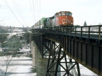 CN 207 in the days when GP-40s were still reighning on the Drummond.