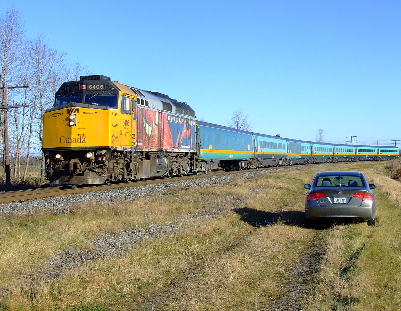 VIA 23 rounding the curve between the 2 only streets of this hamlet.