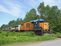 ON 1805 - a classic beauty - leads this day's 698 by Bethune Road North near Mile 143 of the CN Newmarket Sub.