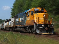 Warp Speed! Having just missed today's 698 double-header with 1800 leading I will console myself with this zoom-pan of 1800 leading 698 through Utterson in the summer of 2011.