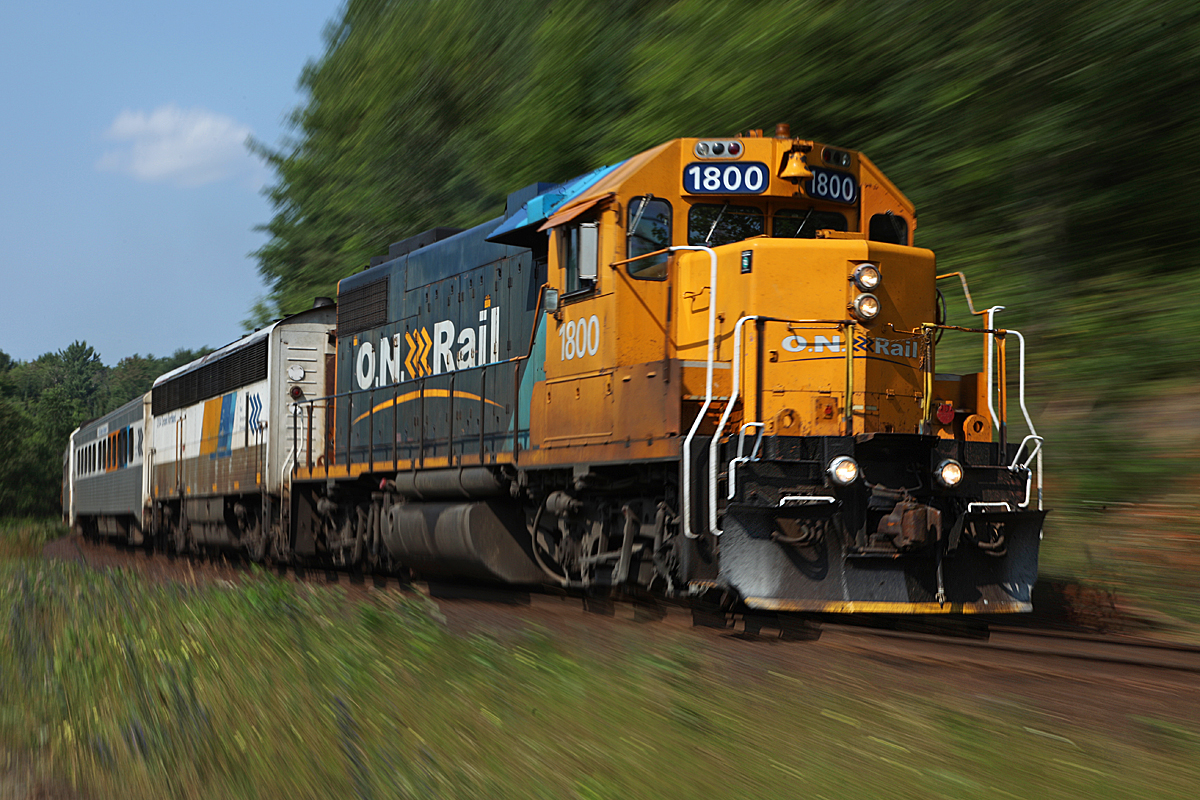 Warp Speed! Having just missed today\'s 698 double-header with 1800 leading I will console myself with this zoom-pan of 1800 leading 698 through Utterson in the summer of 2011.