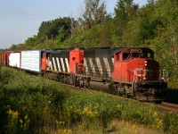 A classic lashup by todays standards, was just another boring consist back in 2004; as CN 5274 and 5407 lead train 411 towards Sarnia.