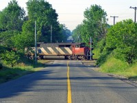 CN Zebra in a somewhat lonely scene on the approach to Markham Ontario.