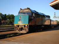 As a VIA Rail comes into the station it is ready to pick up new passengers