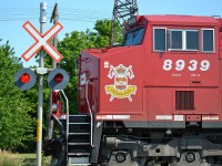 CP 8939, the only new CP ES44AC that sports the Strathcona's logo commemorating Lord Strathcona's Horse (Royal Canadians) (LdSH [RC]) armoured regiment of the Canadian Forces