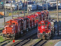 Yard power sits beside a row of scrap units at Agincourt Yard.