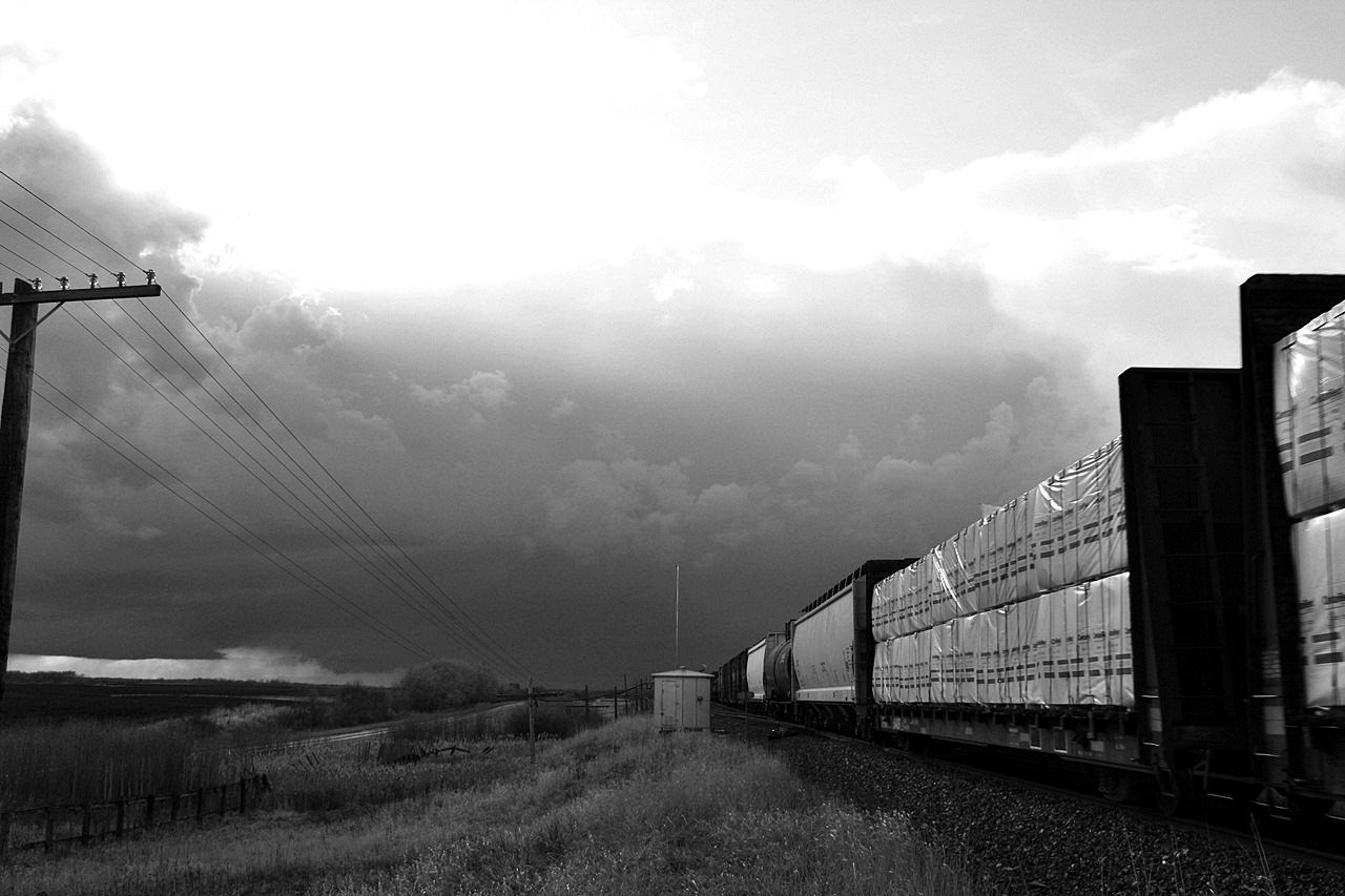 CP manifest rolls into the storm thats about to hit eastern Saskatchewan.