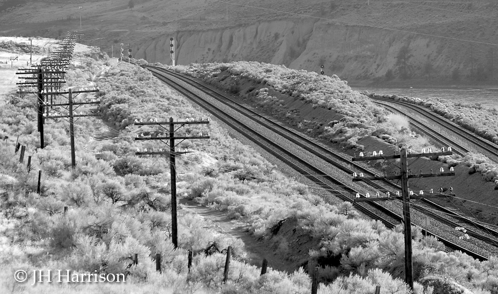 Image taken from the Kirkland Ranch / Drinkwater Rd. which runs between Ashcroft and Spences Bridge on the opposite side of the Thompson River from the freeway.