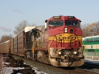 CN 390 works through Georgetown with BNSF 881 and NS 9778