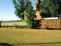 An old CN dining car and a bunk car I think somewhere west of union station.