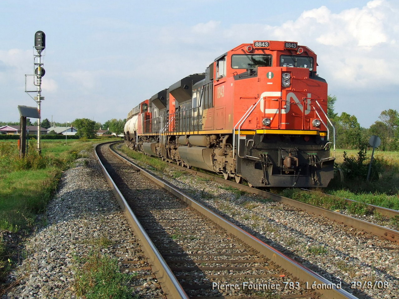 CN 783 comes o a stop for a meet.