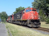 CN 309 approaches the 3rd crossing 20 minutes behind VIA 25.