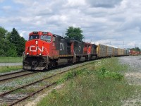 CN 401 with mix of container in the consist,unusual.
