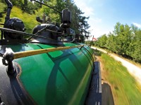 The view out my window as we whiz along the side of the hill above Camp Kitchen Road, returning to Rotary Village Station from Fairy Lake.