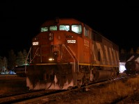 An nice older CN SD60f #5522 pack on auxiliary track in Jasper yard waiting for a new assignment. 