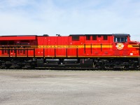 A close up roster shot of Norfolk Southern's 9th heritage unit, coupled between 2 older C40-9W's on the daily NS transfer to Ft. Erie, Canada