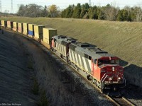 CN Intermodal eastbound at the CP Belleville Sub In Scarborough in 2008.