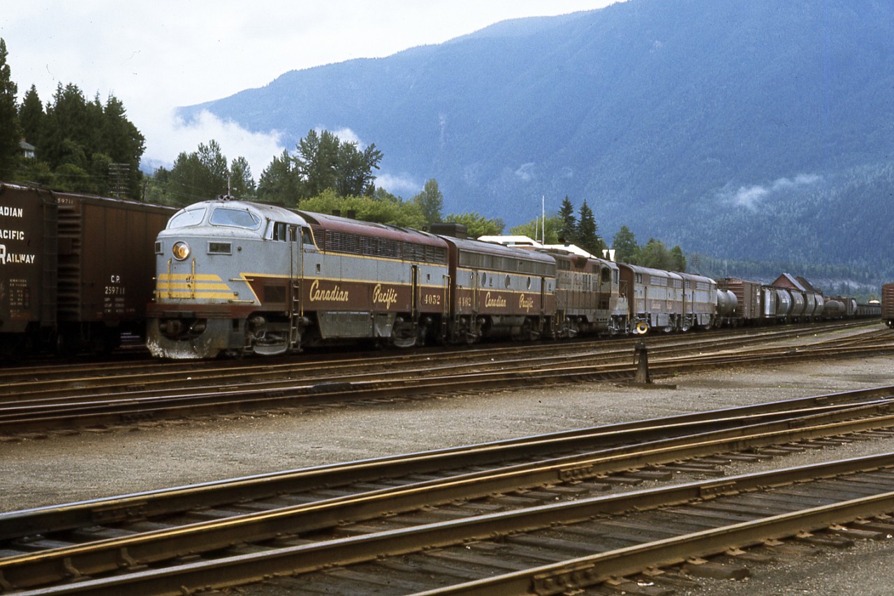 The Late Roy Jennings caught a then "everyday consist" at Revelstoke lead by C-Liner 4052.